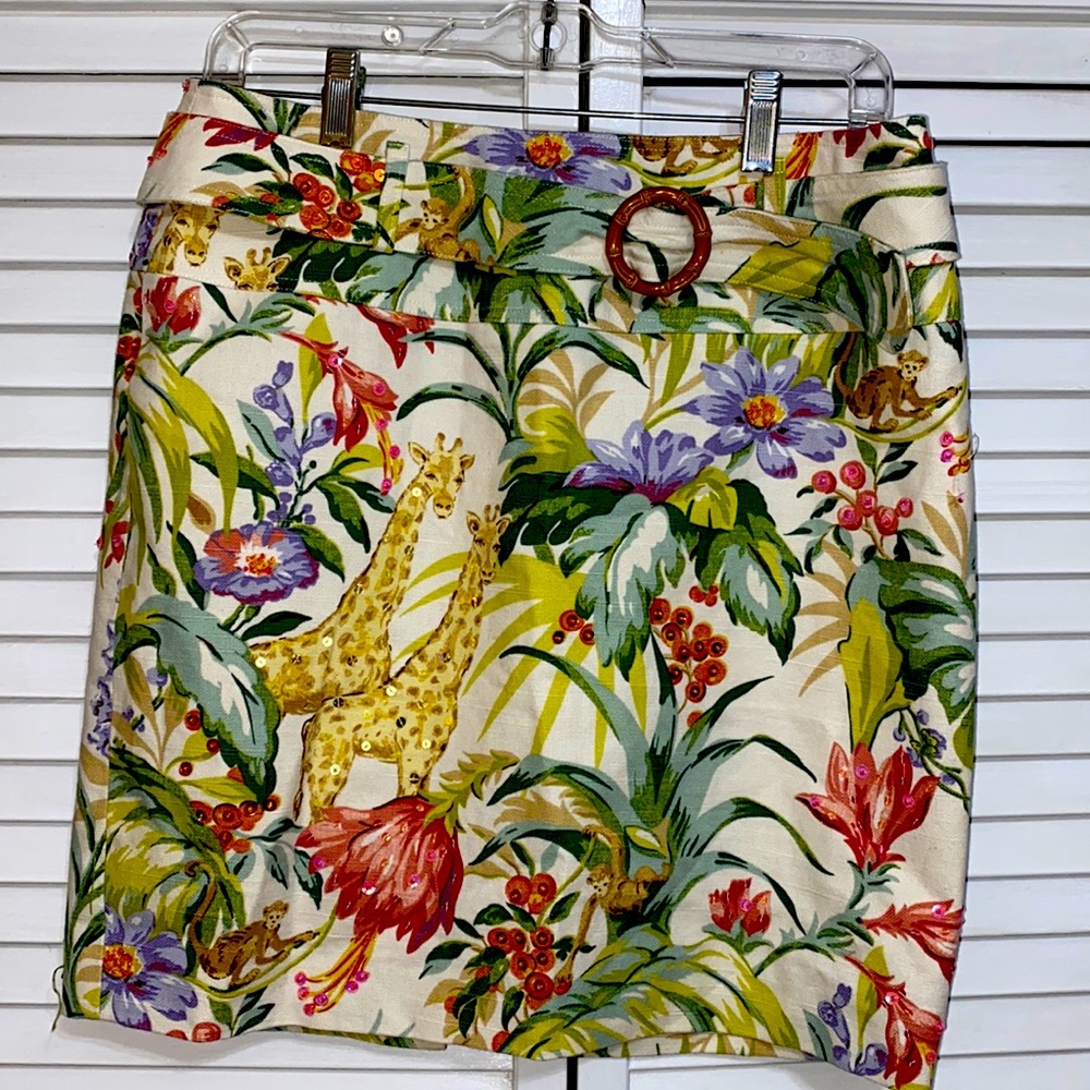 Vintage Muse Animal Print Size 8 Skirt